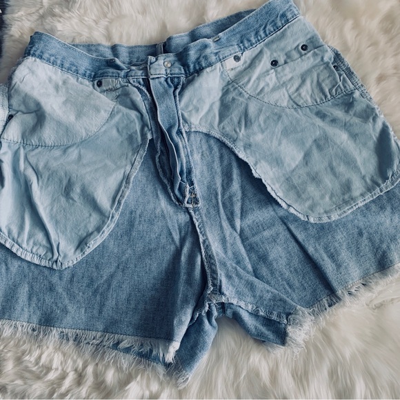 CHANDRA FRAYED JEAN SHORTS - Picture 5 of 8